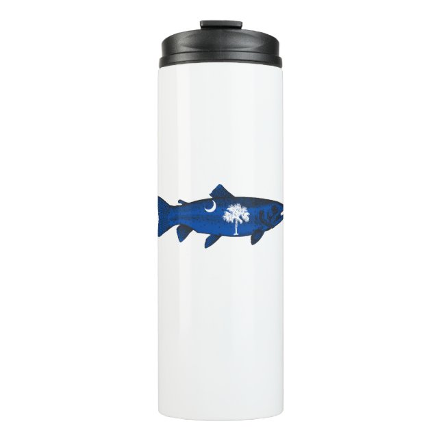 Fischen Sie South Carolina Forelle Thermosbecher (Vorderseite)