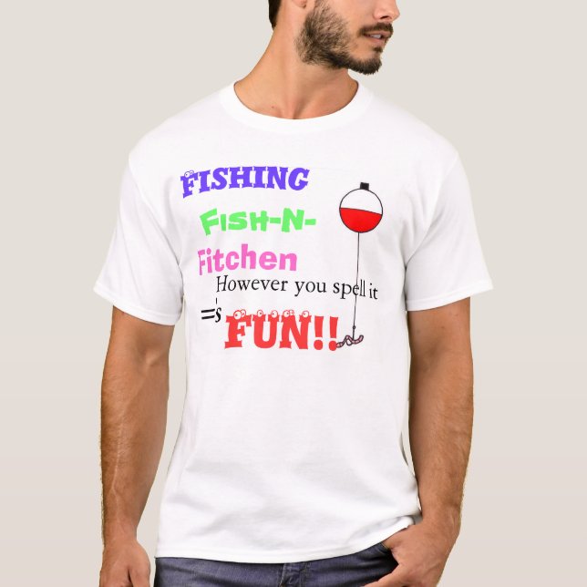 Fischen-Spaß T-Shirt (Vorderseite)
