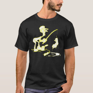 Fischen-Stiefel-Gelb T-Shirt