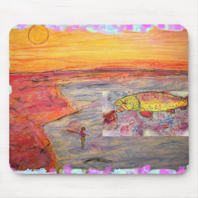 Fischen Sunset Mousepad (Vorne)