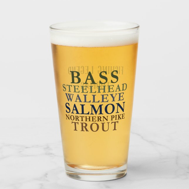 Fischen Thema Anpassbare Trommel Glas (Vorne (Gefüllt))