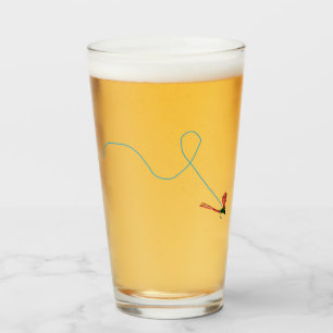 Fischen und Angelkombo  Glas