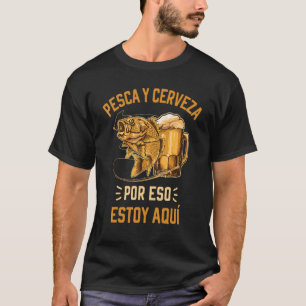 Fischen und Bier Fischer beim Fischen und Trinken T-Shirt