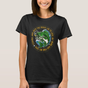 Fischen und in den Fluss gehe ich, um meinen Verst T-Shirt