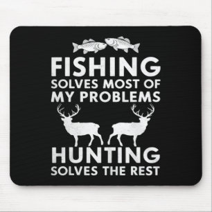 Fischen und Jagd Geschenke Vatertag Spaß Jäger Mousepad