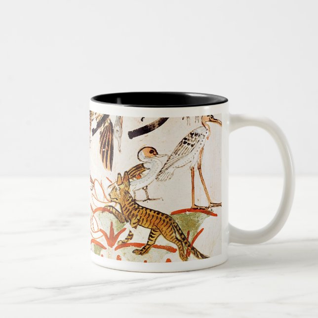 Fischen und Vogeljagd in den Sümpfen Zweifarbige Tasse (Rechts)