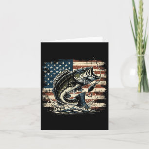 Fischen US-amerikanische Flagge B Fischerei Fische Karte