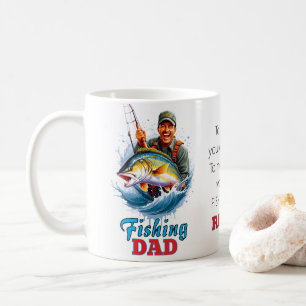 Fischen Vater Frohes Vatertag Fisch Kaffeetasse