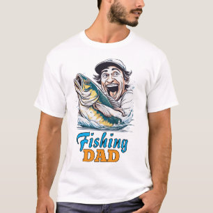 Fischen Vater Glücklicher Vater Tag T-Shirt