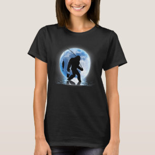 Fischen von blauem Mond und Angler für Männertuch T-Shirt