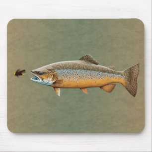 Fischen von Brauner Forelle Mousepad