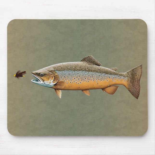 Fischen von Brauner Forelle Mousepad (Vorne)