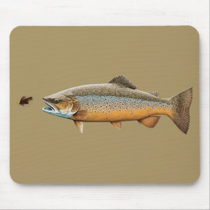 Fischen von Brauner Forelle Mousepad