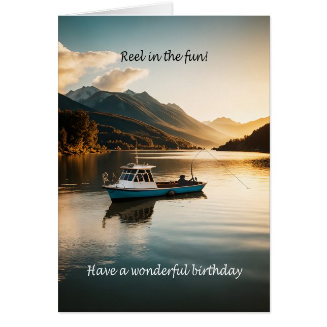 Fischen von einem Boot zum Geburtstag (Vorne)