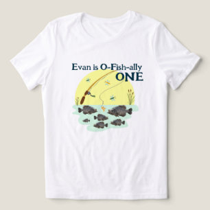 Fischen von einem Kind zum ersten Geburtstag Crapp Tri-Blend Shirt