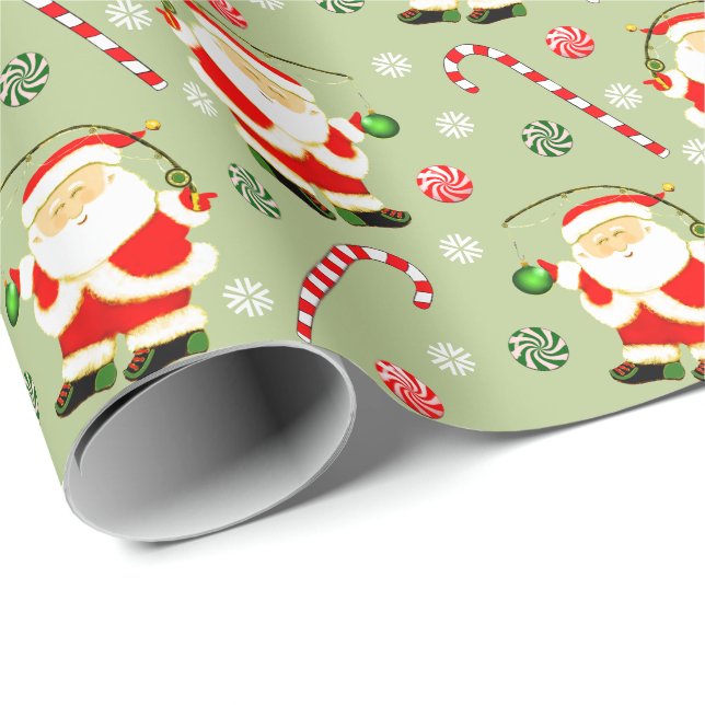 Fischen Weihnachtswrapping Paper Geschenkpapier (Rolleneckpunkt)