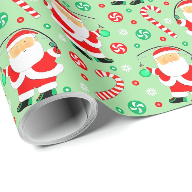 Fischen Weihnachtswrapping Papier Geschenkpapier (Rolleneckpunkt)