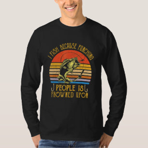 Fischen, weil das Punching von Menschen gefangen i T-Shirt