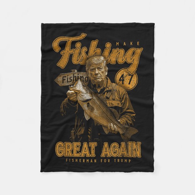 Fischen wieder großartig B Fischen Donald Tr Fleecedecke (Vorderseite)