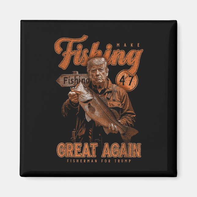 Fischen wieder großartig B Fischen Donald Tr Magnet (Vorne)