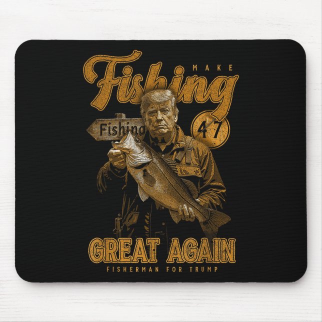 Fischen wieder großartig B Fischen Donald Tr Mousepad (Vorne)
