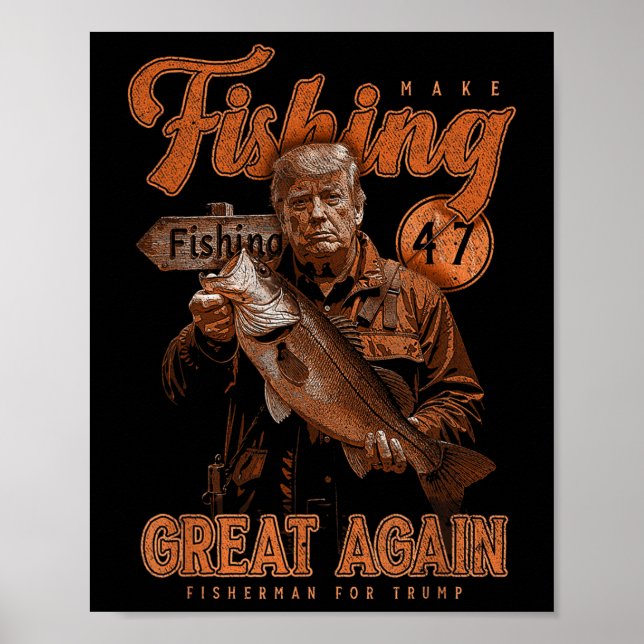 Fischen wieder großartig B Fischen Donald Tr Poster (Vorne)