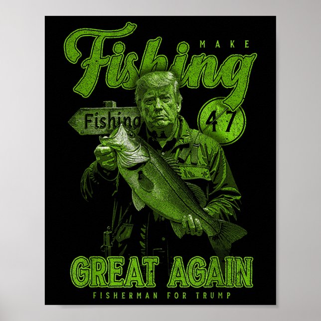 Fischen wieder großartig B Fischen Donald Tr Poster (Vorne)