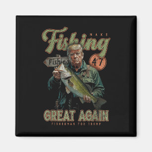 Fischen wieder großartig Funny B Fischen Donald Magnet