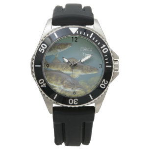 "Fischen-Zeit" mit drei Hornhautflecken Pike Armbanduhr