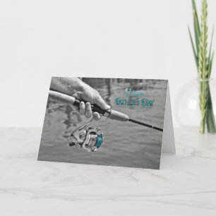 Fischen zum Vatertag Karte
