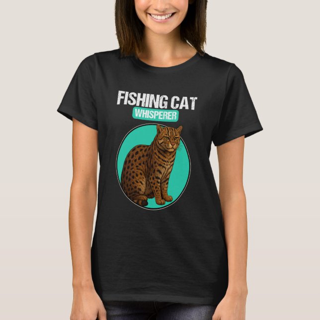 Fischende Katzen Fischkatzen-Flüsterer Langarm T-Shirt (Vorderseite)