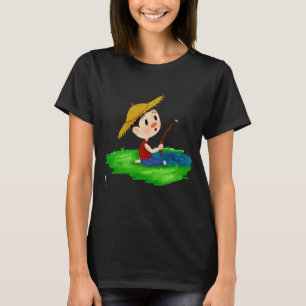 Fischender Geburtstagsjunge 1. Geburtstag Fischthe T-Shirt
