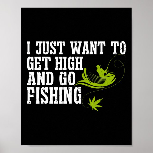 Fischender Unkraut Fischer Angler 1  Poster (Vorne)