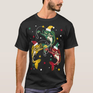 Fischender Wels Weihnachtsbaum - Lustiger Weihnach T-Shirt
