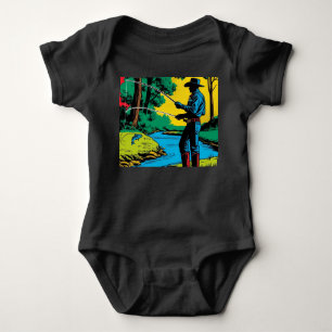 Fischer am Flussufer Baby Strampler