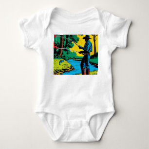 Fischer am Flussufer Baby Strampler
