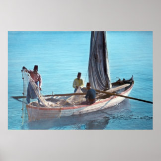Fischer am Meer von Galiläa Poster