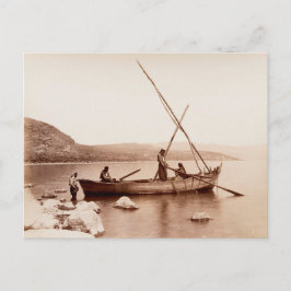 Fischer am Meer von Galiläa Postkarte