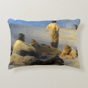 Fischer am Skagen Beach von Peder Severin Kroyer Dekokissen