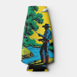 Fischer an der Riverbank Flaschenkühler