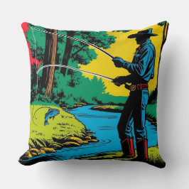 Fischer an der Riverbank Kissen