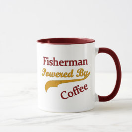 Fischer angetrieben durch Kaffee Tasse
