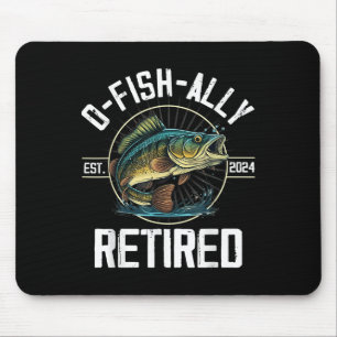 Fischer-Angler-Ruhestandsgeschenk O-fish-ally Rent Mousepad