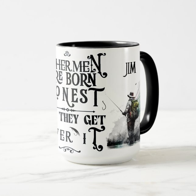 "Fischer..." Anpassbar Tasse (VorderseiteRechts)