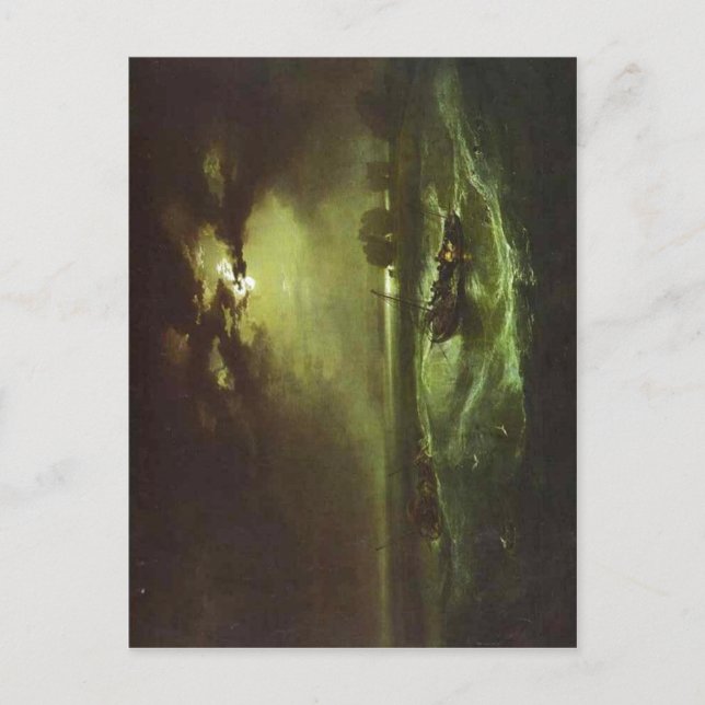 Fischer auf Sea J. M. W. Turner , 1796, Öl auf ca Postkarte (Vorderseite)