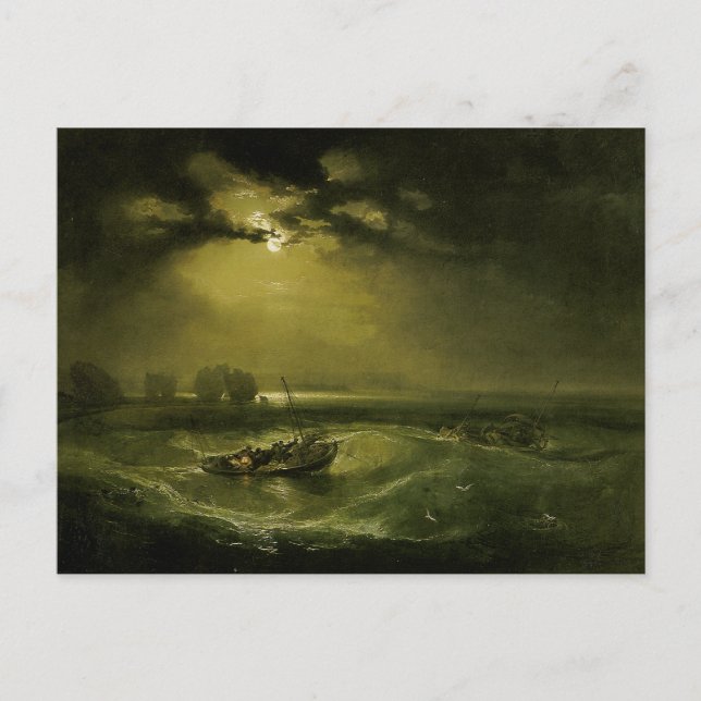 Fischer auf See durch J.M.W. Turner Postkarte (Vorderseite)