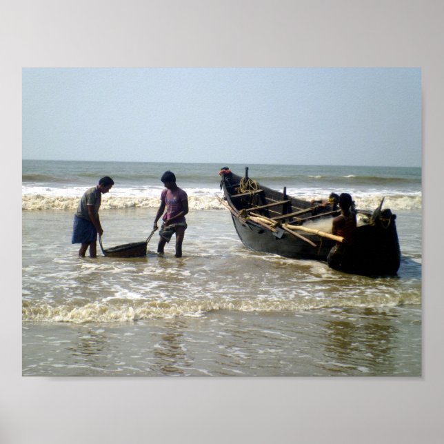 Fischer auf See Poster (Vorne)