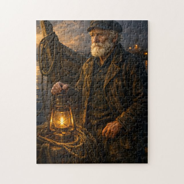 Fischer auf See Puzzle (Vertikal)
