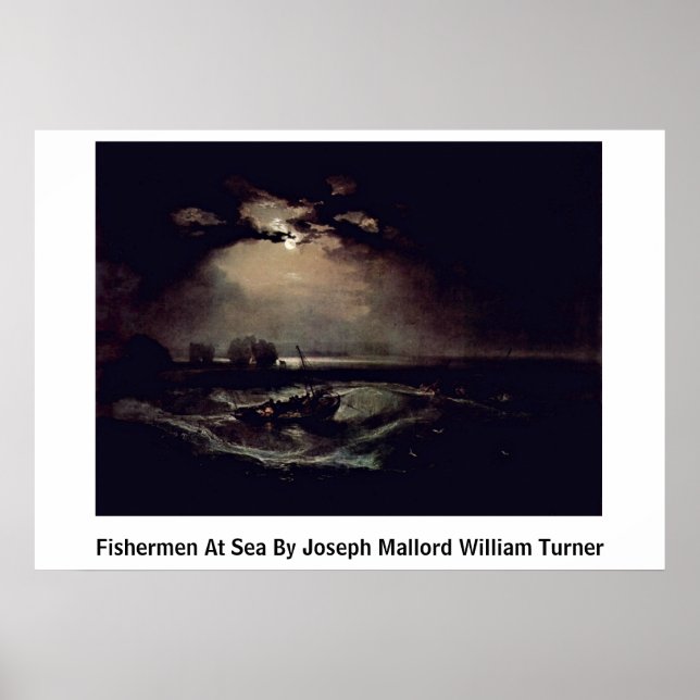 Fischer auf See von Joseph Mallord William Turner Poster (Vorne)