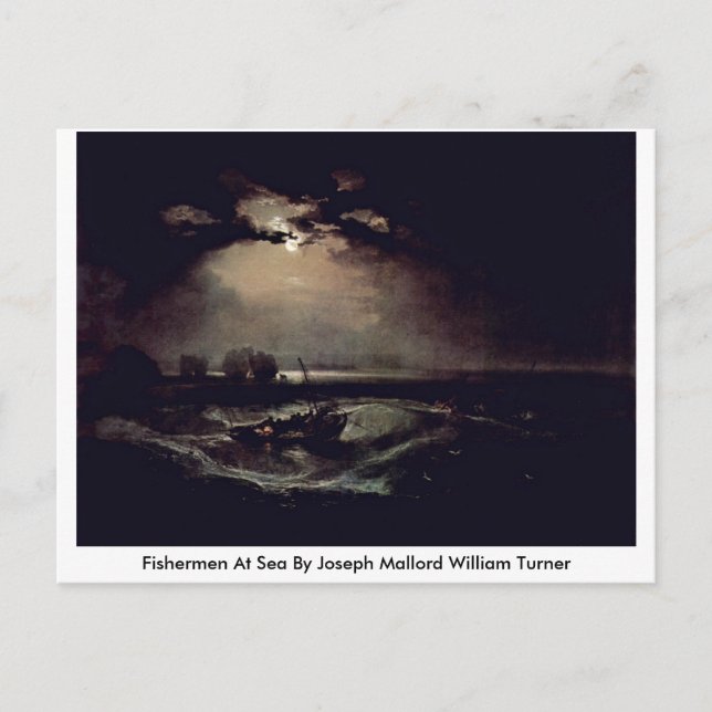 Fischer auf See von Joseph Mallord William Turner Postkarte (Vorderseite)